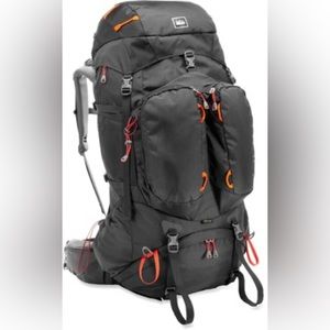 REI Black Backpack with Orange Accents — Men's Large Hiking Pack
